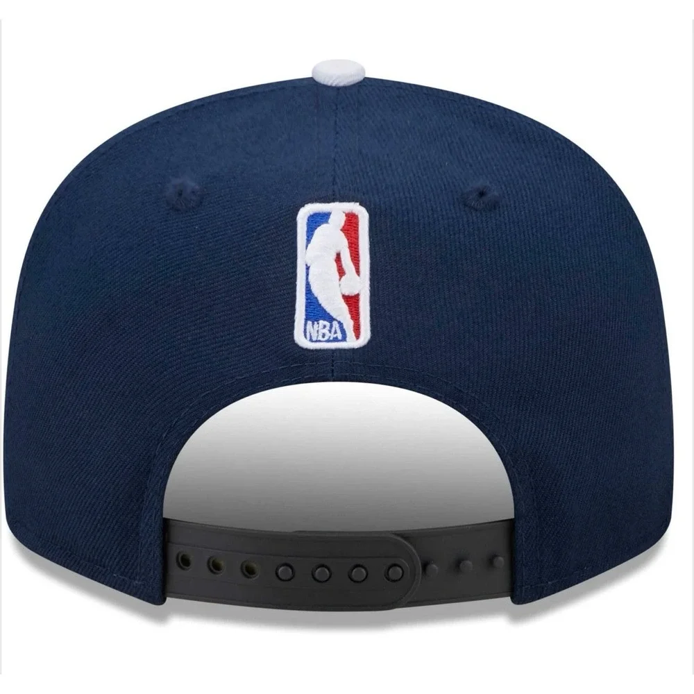 New Era Dallas Mavericks 9FIFTY Snapback Hat Navy Blue Statement Jersey Hook Cap
